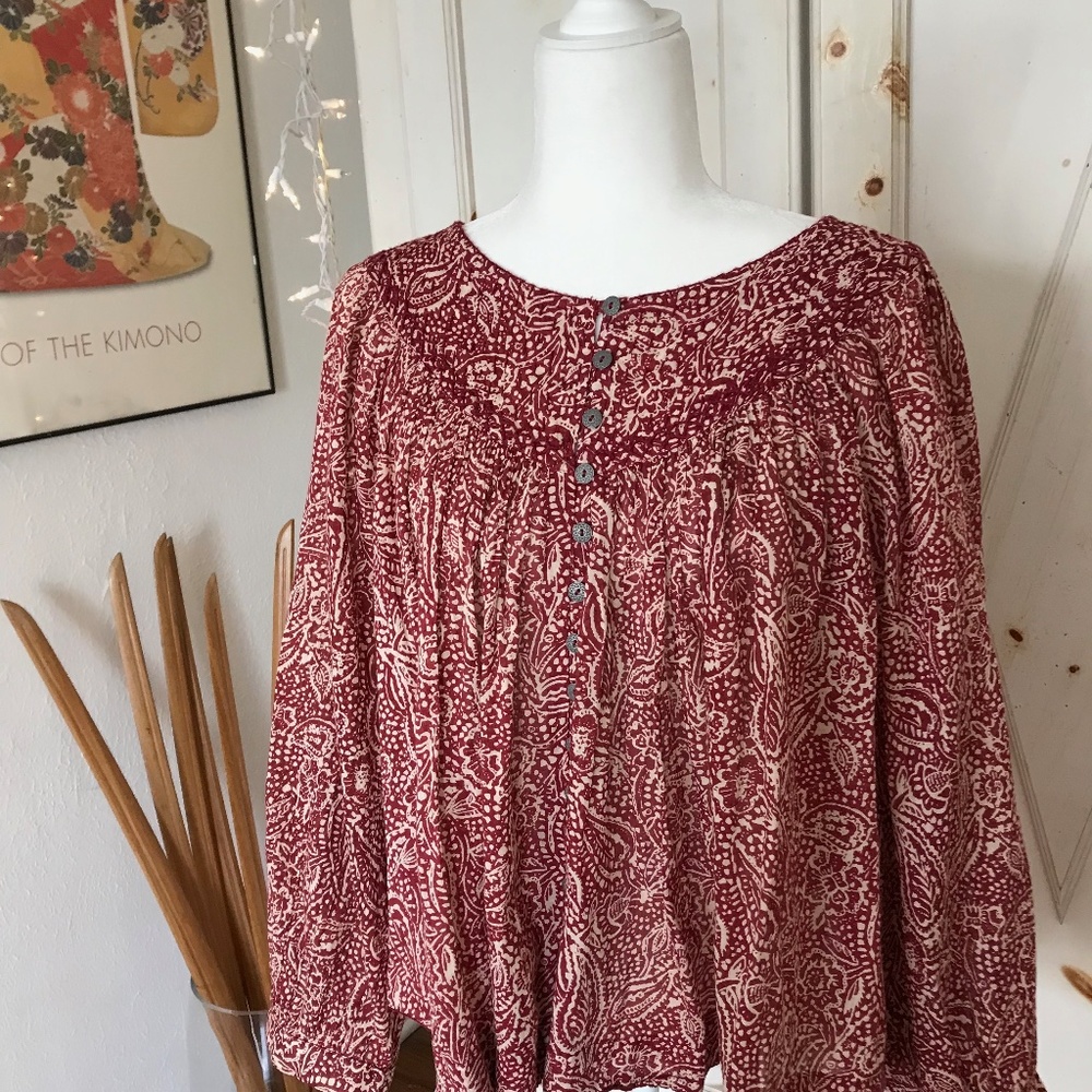 Free People peasant blouse, NWOT